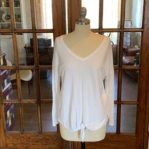 White scoop neck sweater